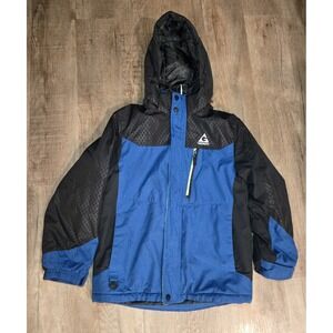 Gerry Outdoor Wear‎ Winter Hooded Zip Up Blue Black Coat Boys Medium 10/12
